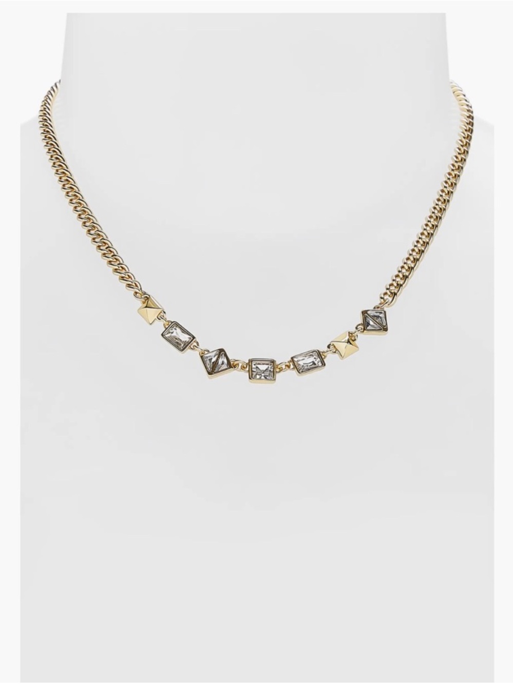 All Saints Geometric Crystal Frontal Necklace